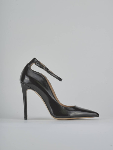 Zapatos de salón tacón 10 cm marrón oscuro charol