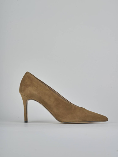 Pumps heel 7 cm brown suede