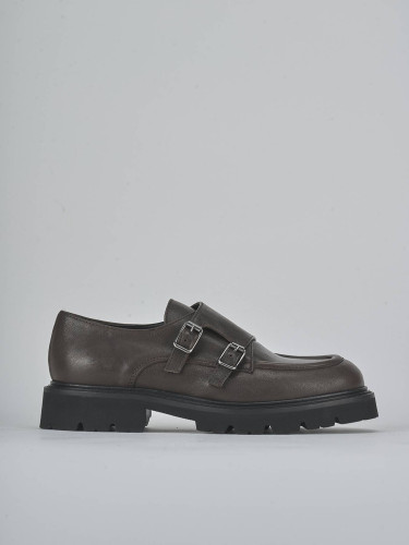 Stringate tacco 2cm pelle testa
