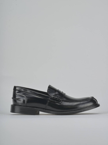 Loafers black leather