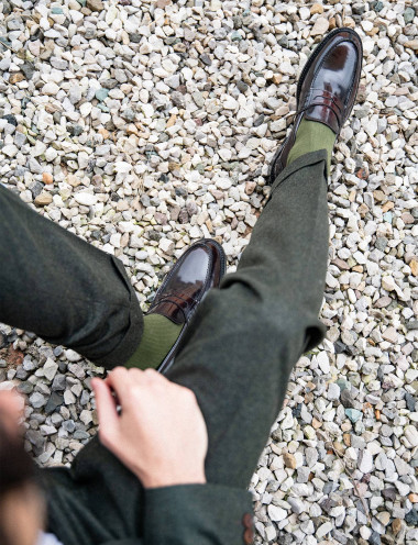 Mocasines burdeos cuero