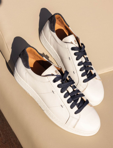 Zapatillas deportivas blanco cuero