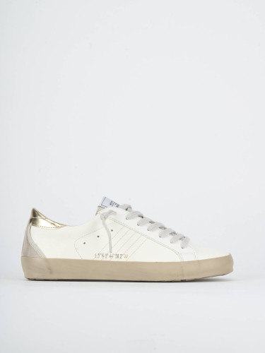 Zapatillas deportivas tacón 1 cm blanco cuero