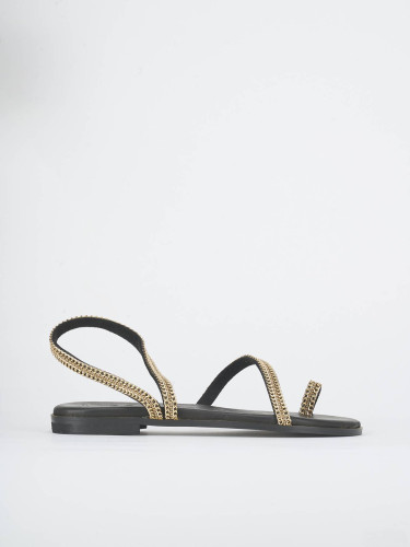 Sandali tacco 1cm pelle nero