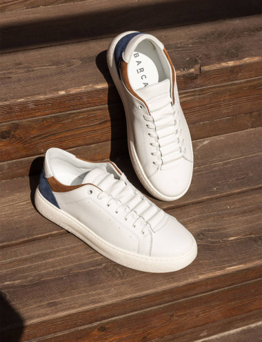 Zapatillas deportivas blanco cuero
