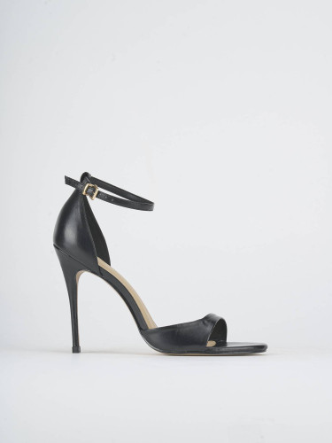 Sandali tacco 10cm pelle nero