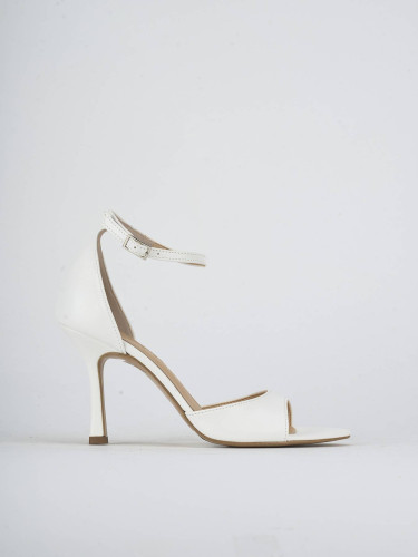 Sandali tacco 9cm pelle bianco