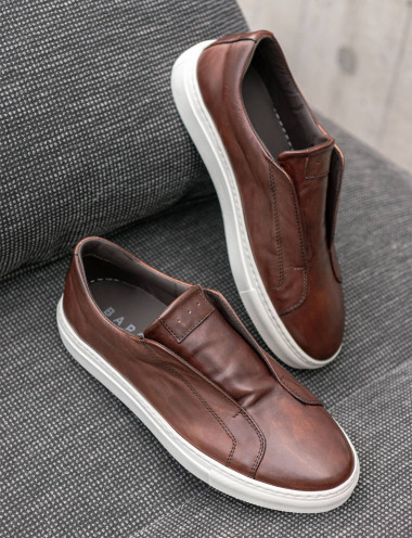 Zapatillas deportivas marrón cuero