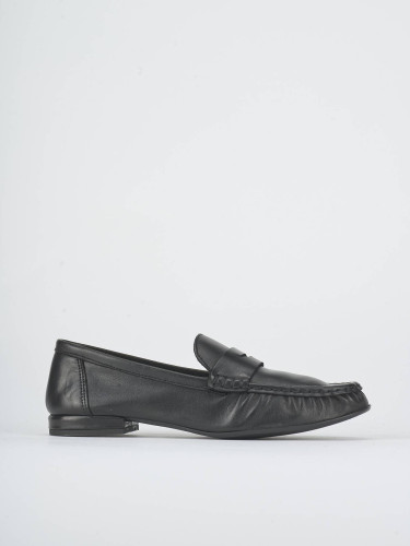 Mocassini tacco 1cm pelle nero
