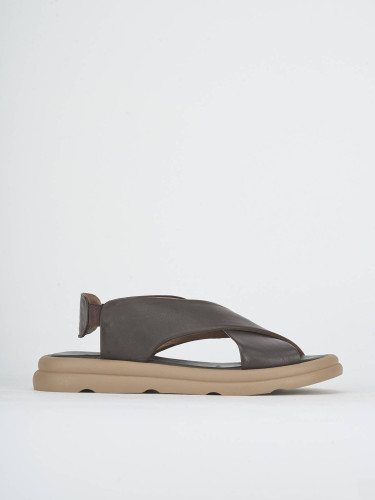 Sandali tacco 3cm camoscio testa