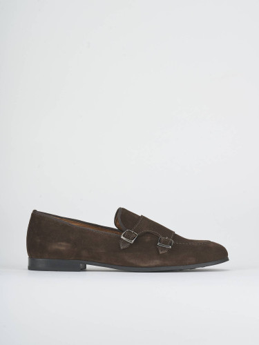 Lace-up shoes dark brown suede