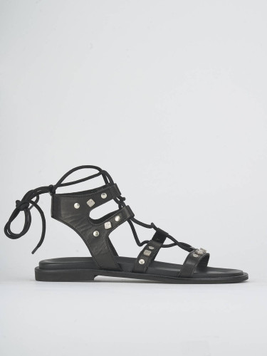 Sandali tacco 1cm pelle nero