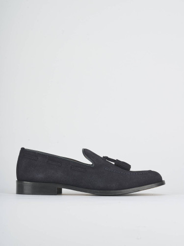 Mocasines azul ante