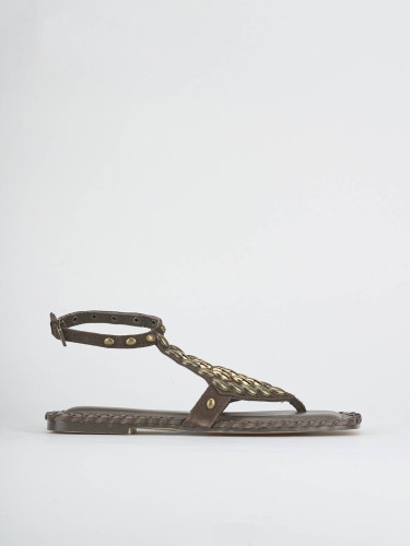 Sandali tacco 1cm camoscio testa