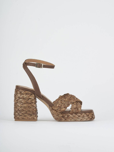 Sandali tacco 7cm pelle testa
