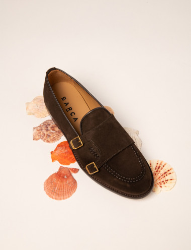 Mocasines marrón oscuro ante