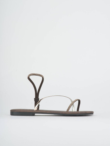 Sandali tacco 1cm pelle testa