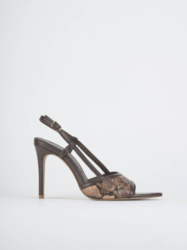 Sandali tacco 10cm pelle testa