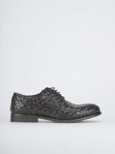 Lace-up shoes dark brown leather
