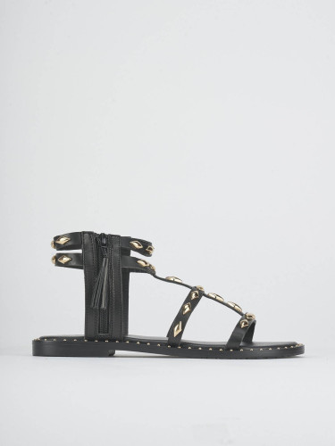 Sandali tacco 1cm pelle nero