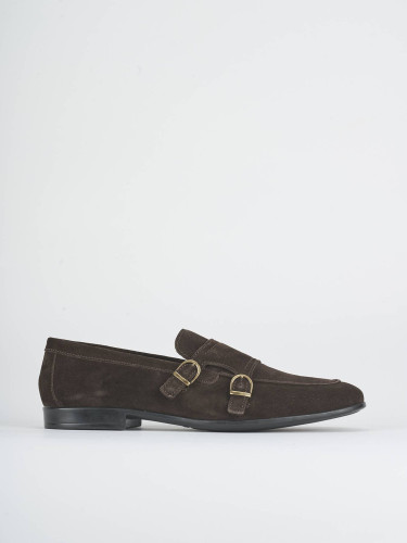 Zapatos de cordones marrón oscuro ante