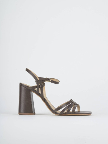 Sandali tacco 9cm pelle testa