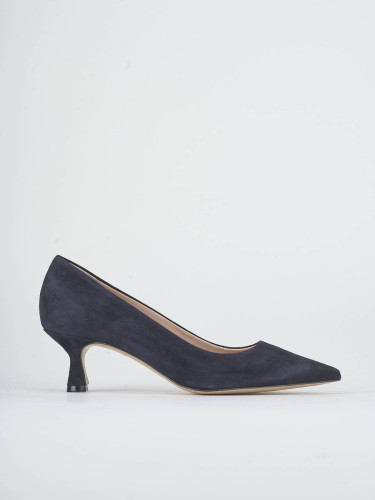 Pumps heel 5 cm blu suede
