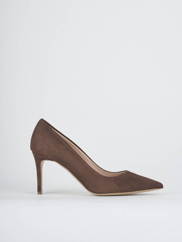 Pumps heel 7 cm dark brown suede
