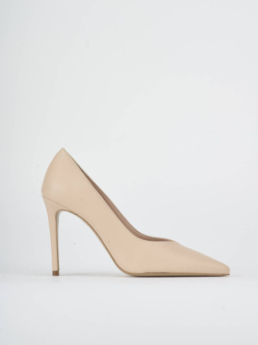 Décolleté tacco 9cm pelle rosa