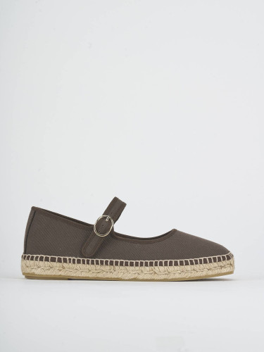 Ballerine tacco 2cm tessuto testa