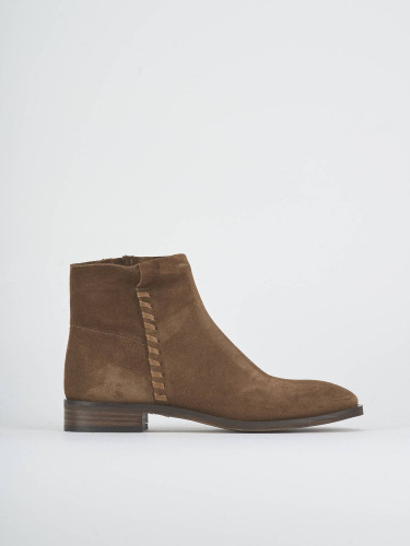 Stivaletti tacco 1cm camoscio testa