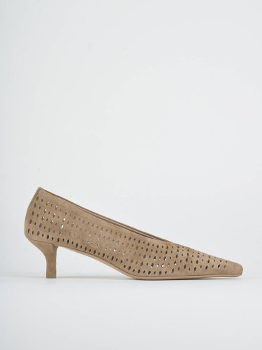 Pumps heel 5 cm brown suede