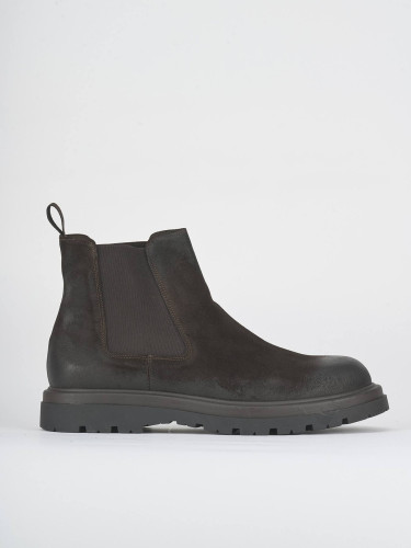 Botines marrón oscuro ante