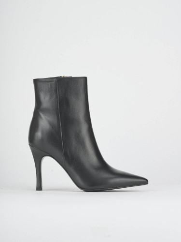 Stivaletti tacco 9cm pelle nero