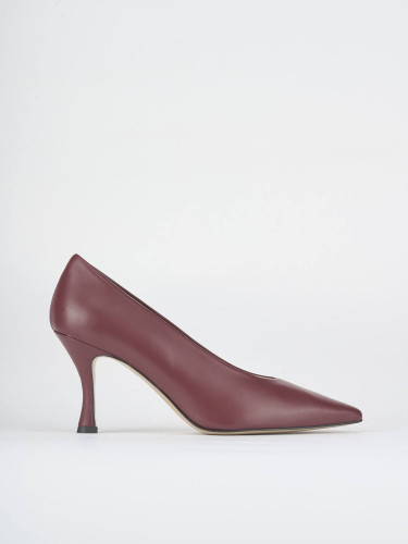 Pumps heel 7 cm bordeaux leather