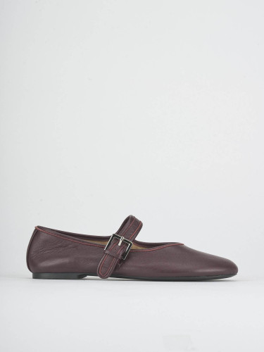 Ballerine tacco 1cm pelle bordo'