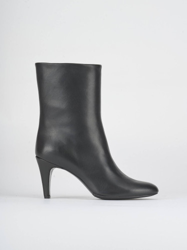 Stivaletti tacco 8cm pelle nero