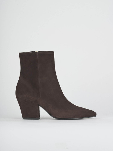 Stivaletti tacco 7cm camoscio testa