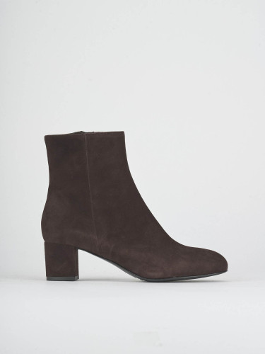 Stivaletti tacco 6cm camoscio testa
