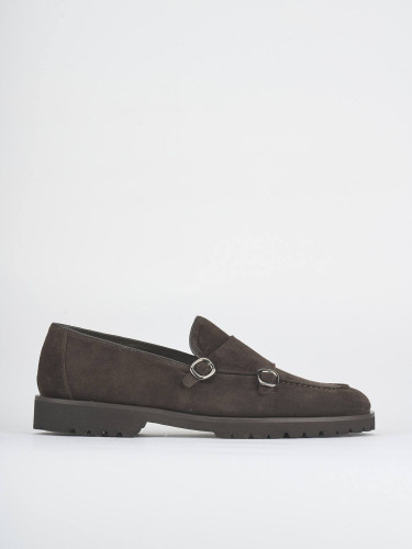 Zapatos de cordones marrón oscuro ante