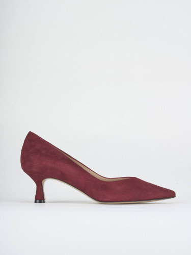 Décolleté tacco 5cm camoscio bordo'