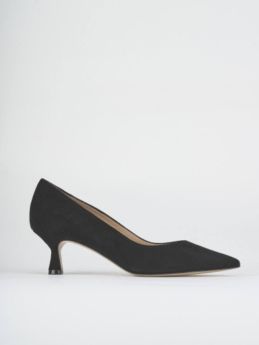 Zapatos de salón tacón 5 cm negro ante