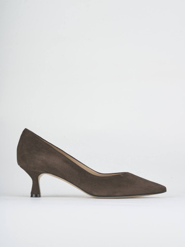 Pumps heel 5 cm dark brown suede