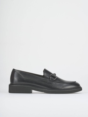Mocassini tacco 2cm pelle nero