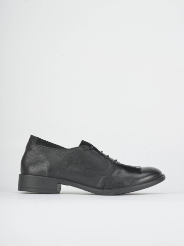Stringate tacco 2cm pelle nero