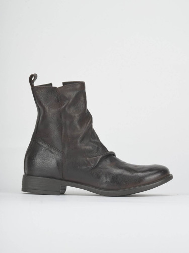 Stivaletti tacco 2cm pelle testa