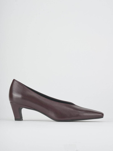 Décolleté tacco 6cm pelle bordo'