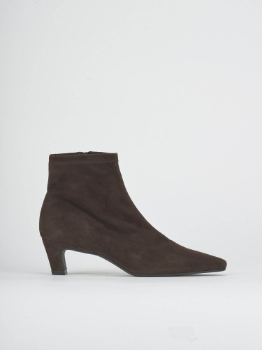Stivaletti tacco 5cm camoscio testa