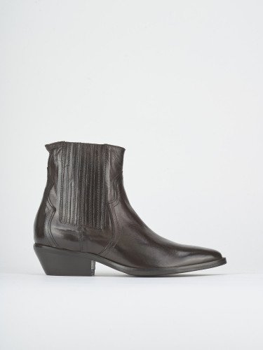 Stivaletti tacco 3cm pelle testa