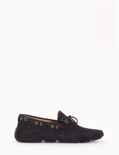 Mocasines azul ante